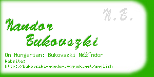 nandor bukovszki business card